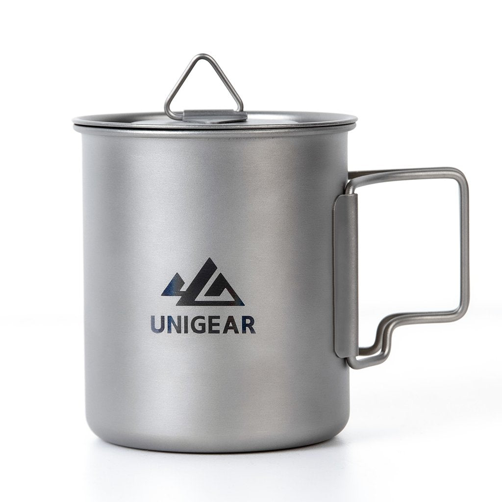 Titanium Camping Cup with Lid — 450ml