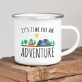 Wanderlust Enamel Camping Mug — 10oz Travel Mug for Hikers